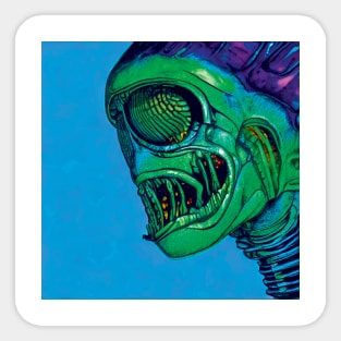 Horrific Vintage Alien Sticker